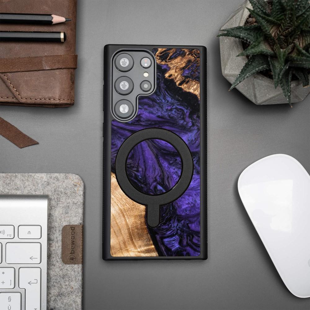 Bewood Unique case for Samsung Galaxy S23 Ultra - Violet with MagSafe