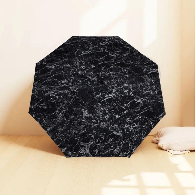 1pc Marble texture Pattern Umbrella Design Automatic Opening and Closing Umbrella, High-quality Travel Umbrella, Lightweight and Portable, -1002111