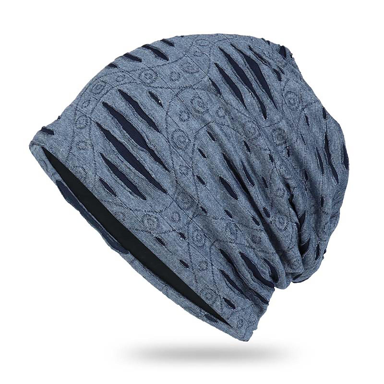 

Рваная шляпа в парном стиле, пуловер, весенне-осенняя тонкая индивидуальная шляпа в стиле хип-хоп One Size синий