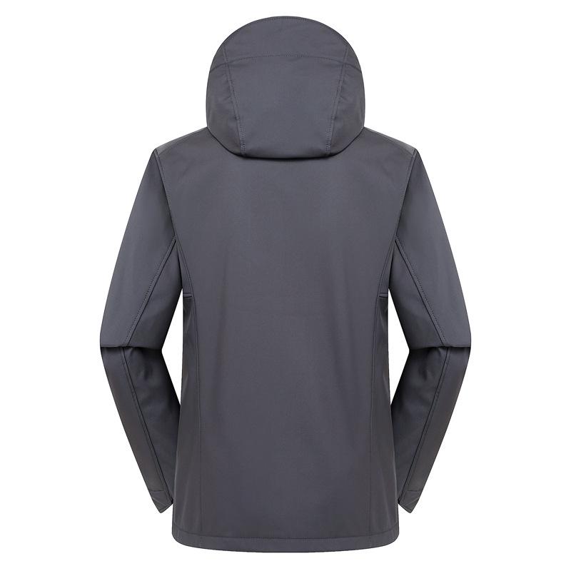 Little Bird's Men's Soft Shell Jacket with Velvet Lining - Autumn/Winter Windproof Waterproof Hiking Coat