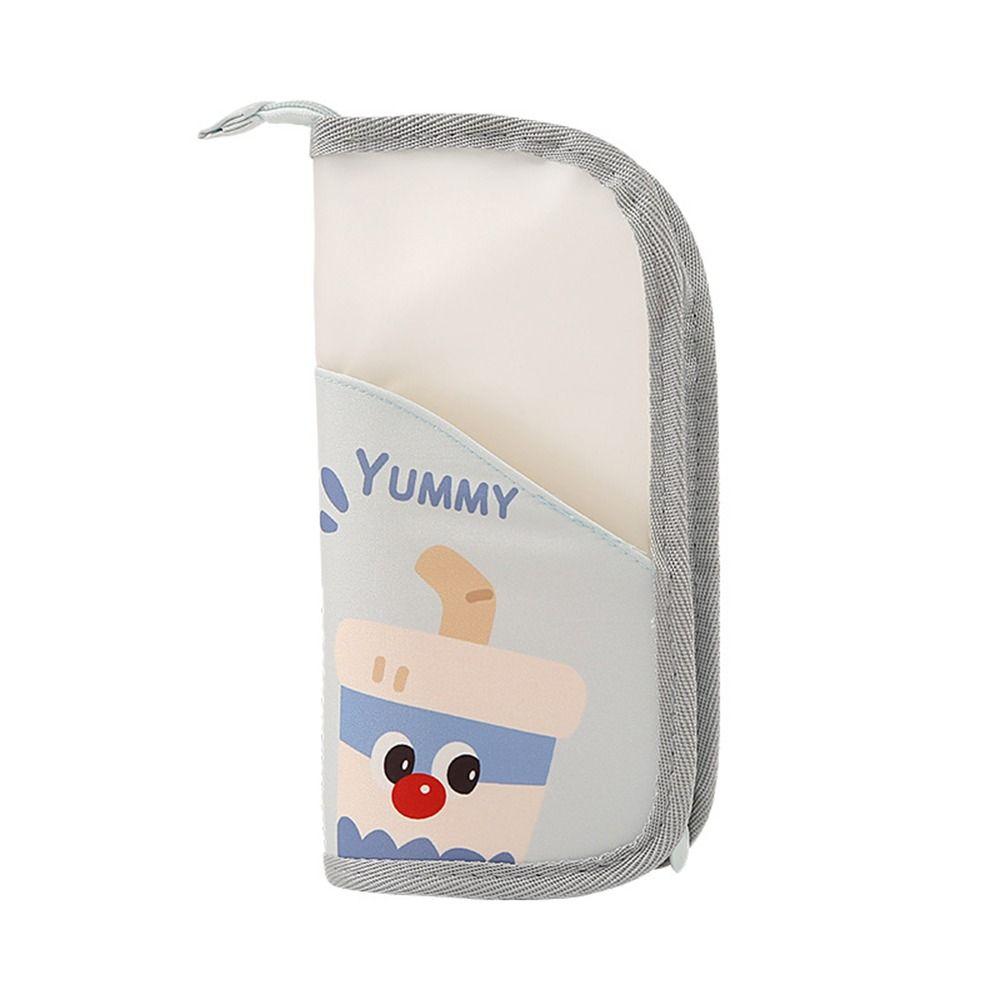Waterproof Stand Cosmetic Bag Folding Design Makeup Brush Holder Daily Makeup Organizer