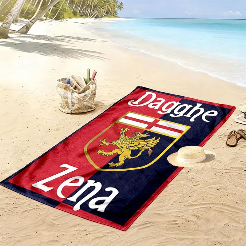 Genoa C.F.C Strandtuch, Großes Weiches Schnelltrocknendes Handtuch für Strand Camping Schwimmen