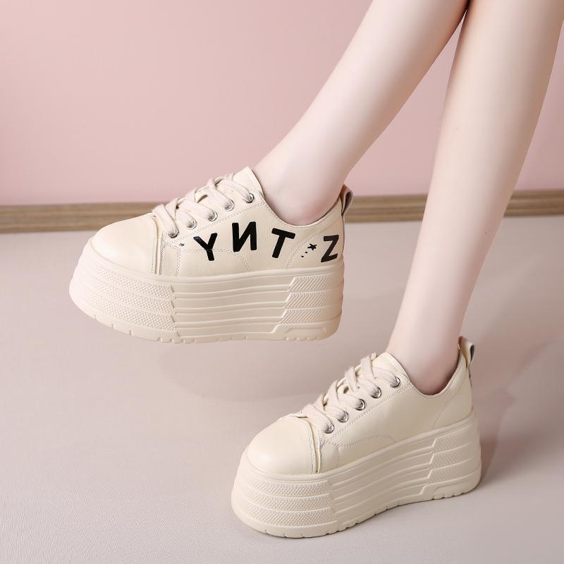 Fashion 8CM Ankle Boots Spring Women Fashion Bling Butterfly-knot Chunky Sneaker Vulcanize Autumn Motorcycle Platform Wedge Flats Shoes