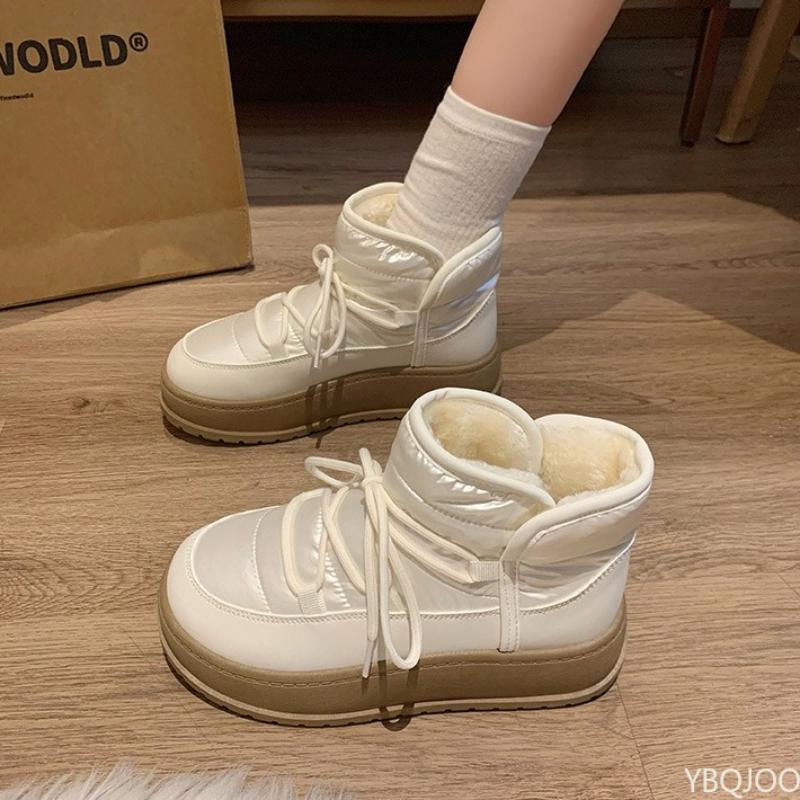Large Size Winter Fashionable Cotton Padded Thick Short Leg Women's Boots for Outdoor Warmth and Versatile Women's Snow Boots