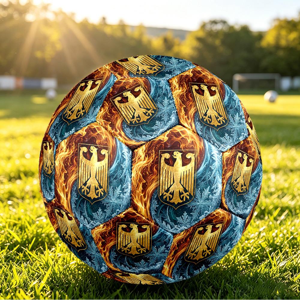 Germany Football Printed Size 5 Soccer Ball Wear Resistant Standard Adult Training Football Fan Gift for Indoor Outdoor Match Sports