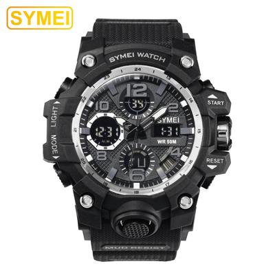 Men's Waterproof Luminous Dual Display Sports Watch
