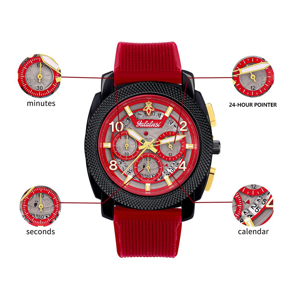 Sports Watches Men'S Fashion Business Large Dial Chronograph Calendar Quartz Men'S Watches