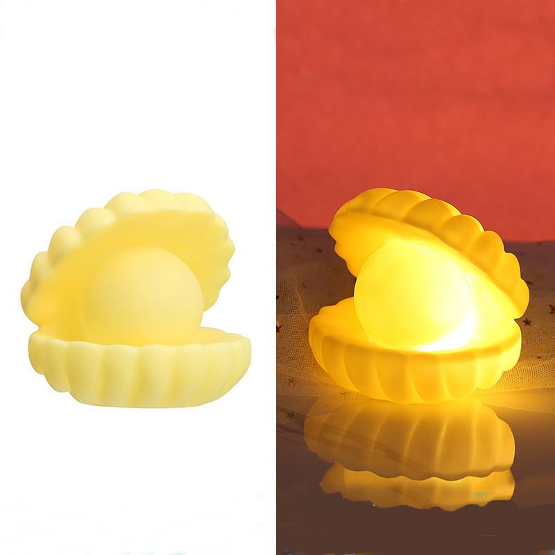 New Cartoon Light Silicone Cloud Night Light Ins Style Shell Moon Star Lamp Led Night Lights for Kids Baby Bedroom Birthday Party Gifts