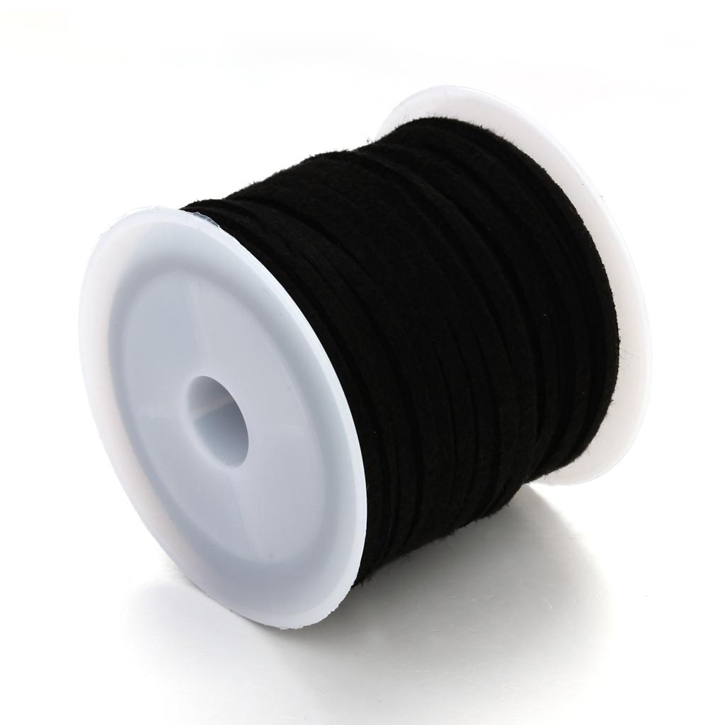5m/roll Color 1.5mm Flat Faux Suede Braided Cord Korean Velvet Thread Leather Rope for DIY Bracelet Jewelry Making Accessories