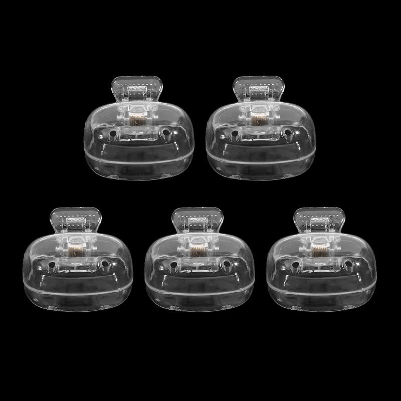 5PCS Travel Toothbrush Covers - Plastic Clip Protector Caps Portable Hygienic Household Case