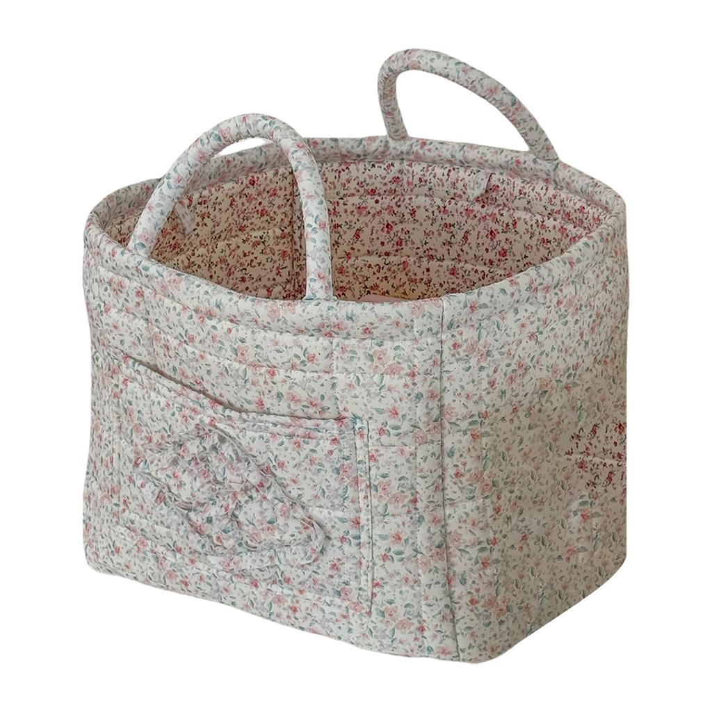 Pastoral Style Fabric Storage Basket Stackable Washable Sundries Storage Organizer Foldable Underwear Debris Organizing Frame