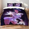 K-pop D-Demon Hunters Themed Bedding Set Colorful Print Polyester Student Dormitory Bed Sheet Duvet Cover Kid Gift Home Textile