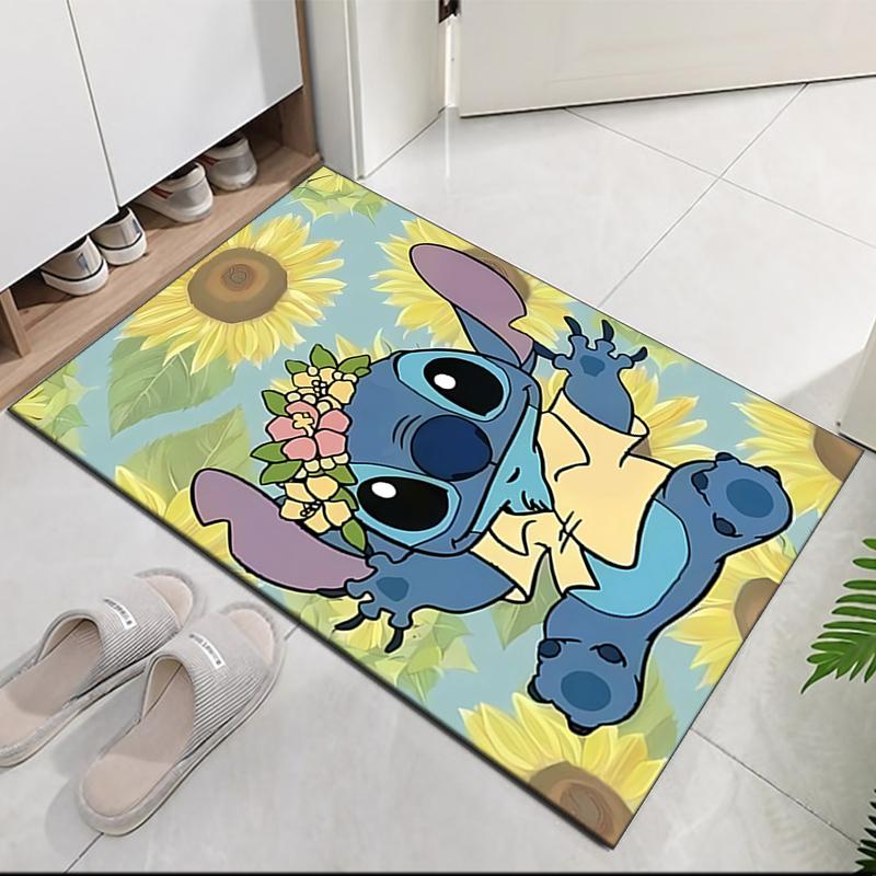 Stitch Printed Carpet, for Office Chair Living Room Bedroom Kitchen Room Decor Gifts.