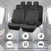 Car Seat Cover Full Sets, 9PCS Waterproof Vehicle Front and Rear Split Bench Covers with 3D Foam Back Support, Breathable Auto Seat Protective