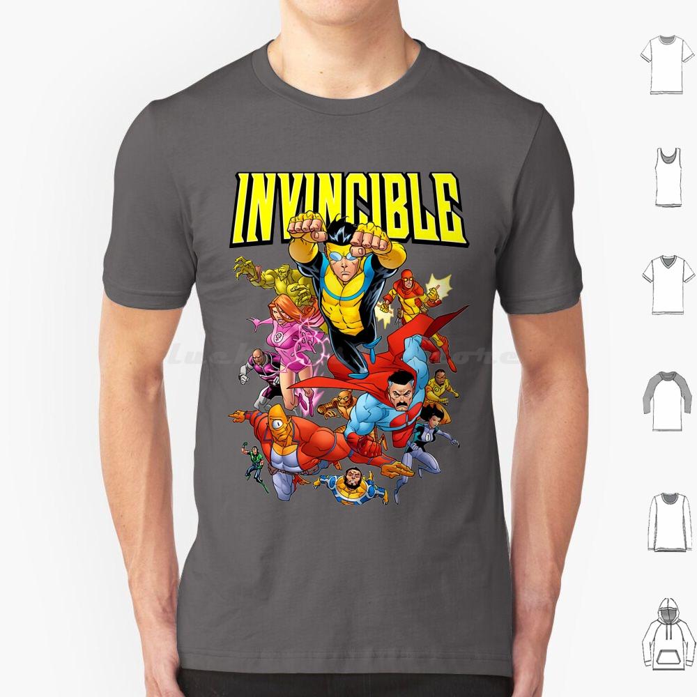 Invincible Invincible Cartoon T Shirt Cotton Men Women DIY Print Invincible Comics Anime Manga Invincible Comic Superhero Omni