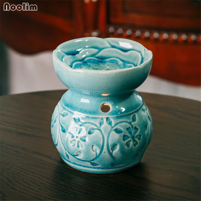 Bruciatore di cera, diffusore di aromi in ceramica, supporto per