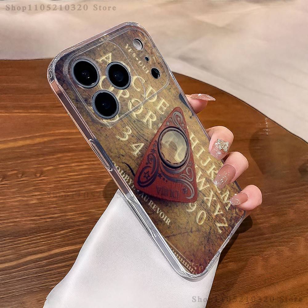 

Сверхъестественное Искусство Доска Уиджи Чехол для Телефона Для iPhone 17,16,15,14,13,12,11 Pro,Max,Plus,XR,Mini,E Прозрачный Мягкий Чехол с Полным Покрытием iPhone17Promax