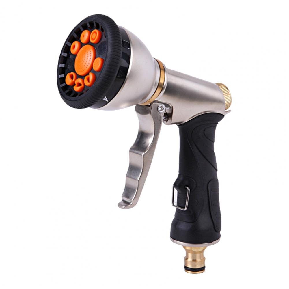 

Sturdy Hose Nozzle Durable Garden Hose Sprayer Heavy Duty Metal Hose Nozzle with 9 Adjustable Patterns for Watering Lawn Garden