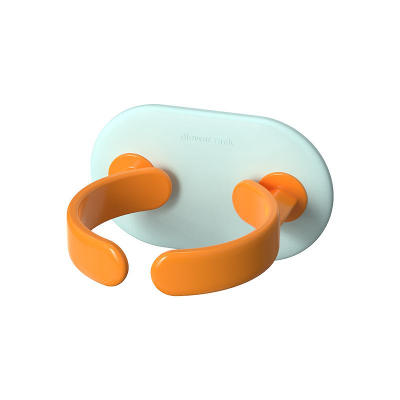 Adjustable Hair Dryer Stand, Household Electric Hanging Rack, Bathroom Wall-mounted Storage Rack Without Drilling, Hair Dryer