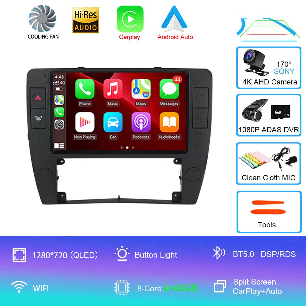 Android 14 For Volkswagen Passat B5 2000 - 2005 Car Radio Multimedia Video Player Navigation GPS 5G WIFI Carplay Auto 360 Camera