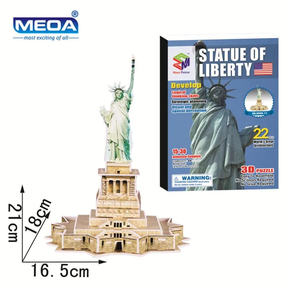 40 Tarz Dünya Ünlü Mimari Bina 3D Puzzle Model İnşaatı Yapboz Oyuncakları Çocuklar İçin Noel Hediyesi