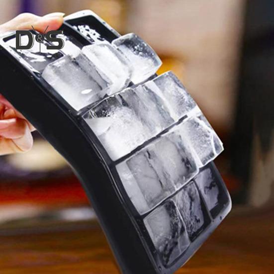 Silikonowa foremka do lodu z pokrywką 15 i 24 gniazda Elastyczna forma na kostki lodu, czekoladę, galaretkę Bezpieczna do mikrofalówki i zamrażarki Narzędzia do pieczenia do samodzielnego przygotowywania deserów i