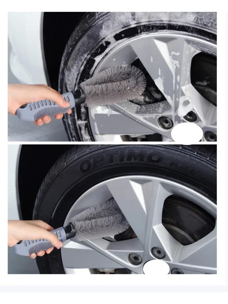 Car Wash Nylon Brush Wheel Tire Rim Scrub Brush Car Truck Motorcycle Bicycle Washing Cleaning Tool Car Accessories