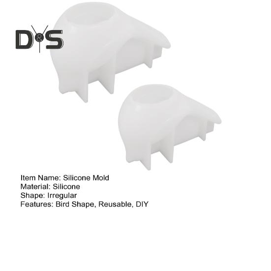 1/2Pcs Bird Figurine Silicone Mold Handmade Concrete Gypsum Epoxy Resin Casting Mold Bird Aromatherapy Candle Soap Making Mould DIY Craft Lovers Gift