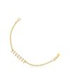 [TOUS] 18K Gold Vermeil Silver Gloss Pearl Chain Bracelet 1004104100