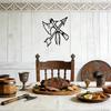 Metal Arrow Wall Art Native American Viking Decor Axe with Arrows Black Rustproof Home Decor 12.5x11 inch for Living Room Office Garden