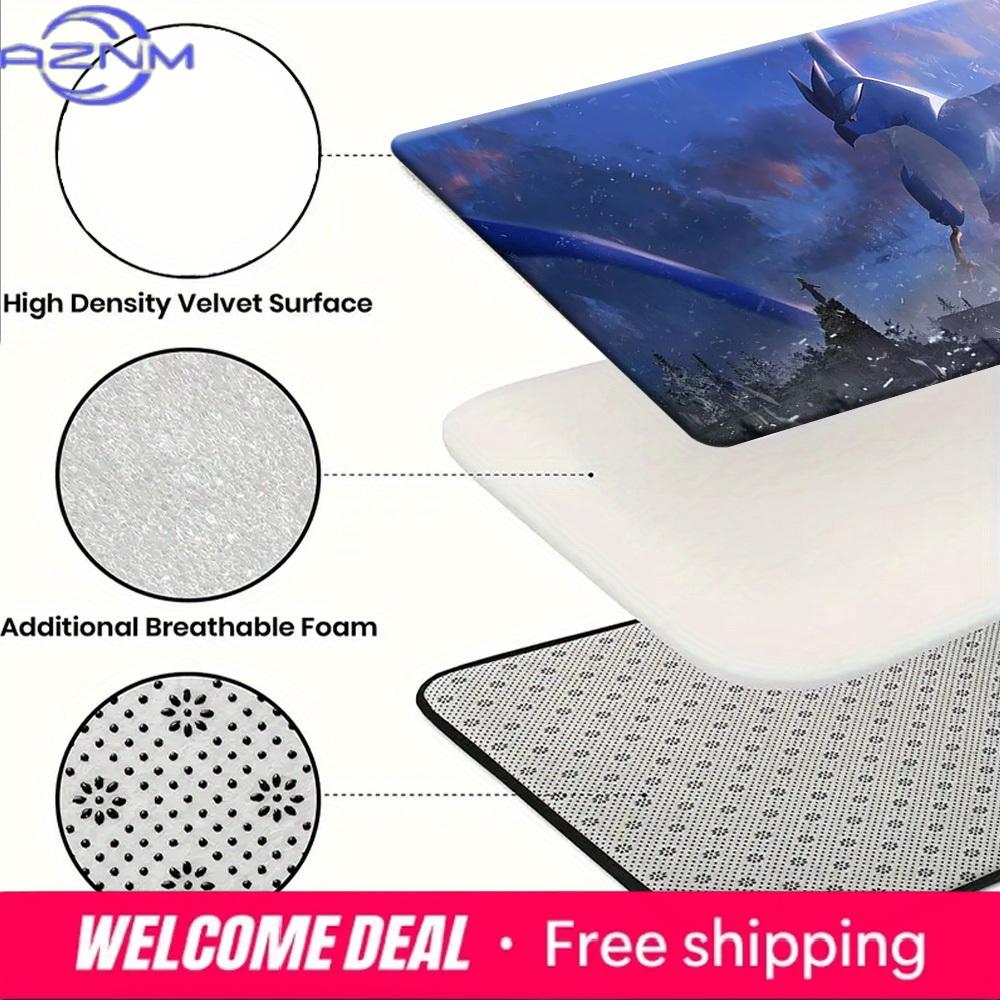 Pokemon Articuno Snowy Night Print Non-Slip Doormat, Absorbent Soft Floor Mat for Home Decor