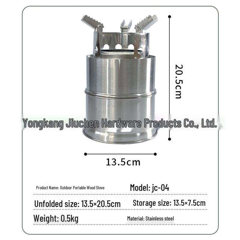 ZISIZ Portable Outdoor Foldable Wood & Alcohol Burning Stove