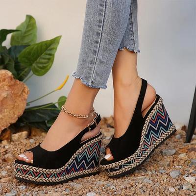 Super High Heels Sandals Women Wedges Shoes Platform Peep Toe Slippers Fashion Summer Pumps Walking Beach