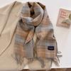 Autumn and winter new versatile scarf women's thickened woven thick beard fringed warm scarf imitation cashmere shawl