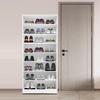 8-Tier Open Shoe Storage Cabinet W/ 8 Compartments - White Freestanding Shoe Shelf Organizer for 32 Pairs of Shoes(178.7cm Tall)