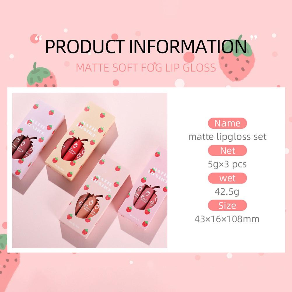 Liquid Lipstick Matte Finish Hydrating Lipstick Long-lasting Set Moisturize Non-stick Cup Lipstick Matte Beauty Lip Gloss