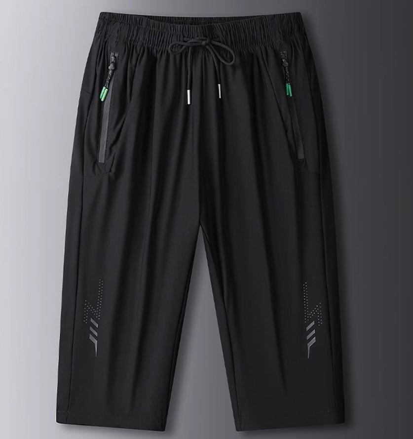 Letnie spodnie do joggingu Męskie spodnie casualowe Ice Silk Cienkie Jednolity kolor Spodnie skrócone Moda Hip Hop Street Spodnie dresowe Luźne spodnie