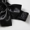 Women Panties Low Waist Bow Decor Ice Silk Solid Color Soft