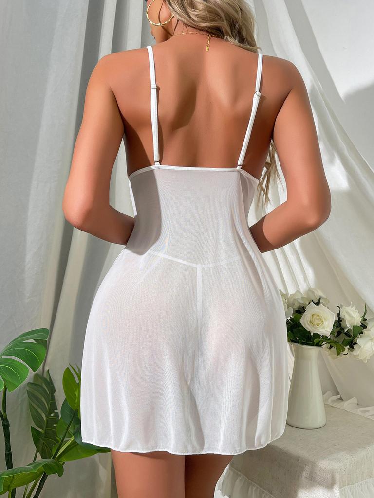 High-end quality new sex underwear sexy temptation perspective mesh hollowed out hot backless suspender skirt