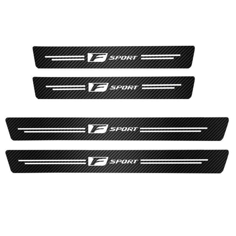 Carbon Fibre Car Threshold Stickers For Lexus RX330 IS250 Ct200h IS350 RX350 LS430 Car Door Trunk Decorative Sticker Car StylingKZ1