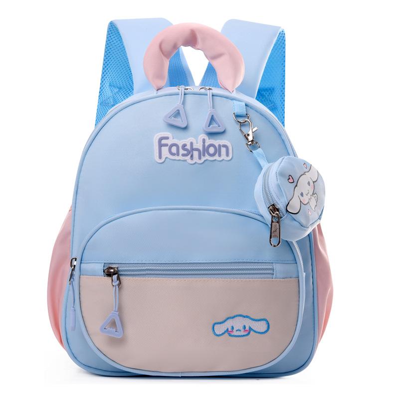 Children's schoolbag new cute baby contrasting color small backpack kindergarten lightweight burden reduction backpack
