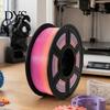 PETG Filament Roll Rainbow Gradient for 3D Printer, 1.75mm 1Kg Spool High Speed Printing Supplies Candy Color Filament, Multicolor Most Printers