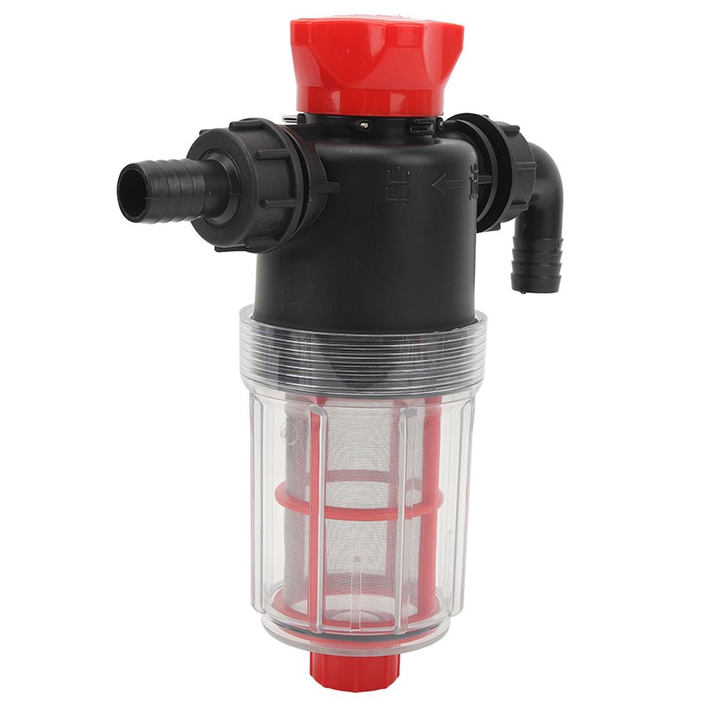 Water Pump Strainer Filter with 60 Mesh Stainless Steel Filter Screen High Flow Pipeline Filter Transparent Design 19mm
