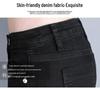 Damen Slim Fit Low-Waist Jeans mit Fleecefutter: Elastische, eng anliegende Cropped-Bleistifthosen