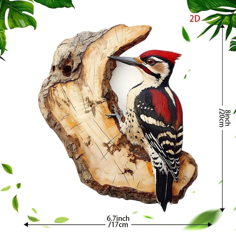 1Pc Vintage 2D Bird Wooden Signage 8In Farmhouse Wall Decoration Garden Flower Bird Market Porch Home Photo Background
