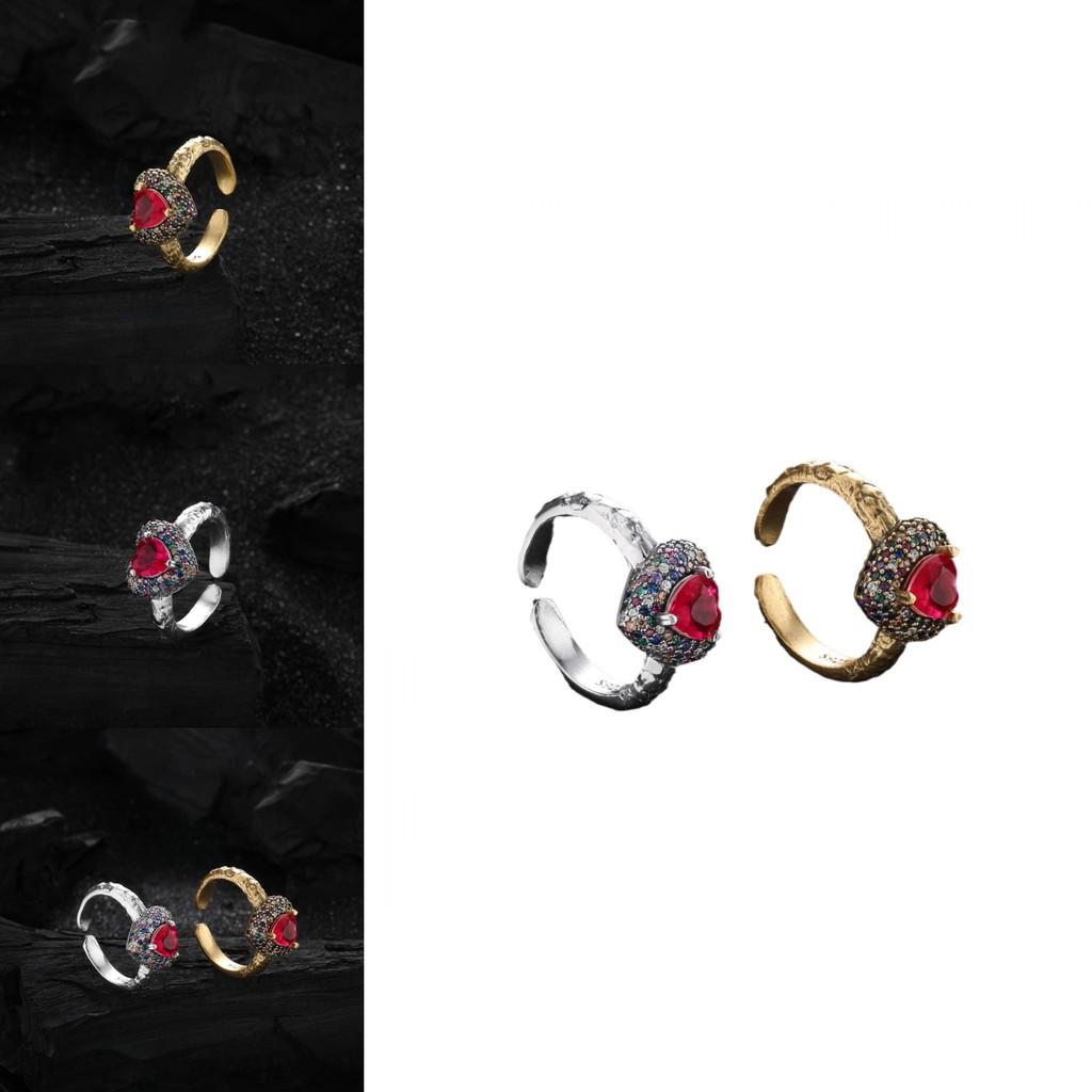 Heart Trendy Shaped Adjustable Ring Crafted From 925 Silver And Radiant Zirconia
