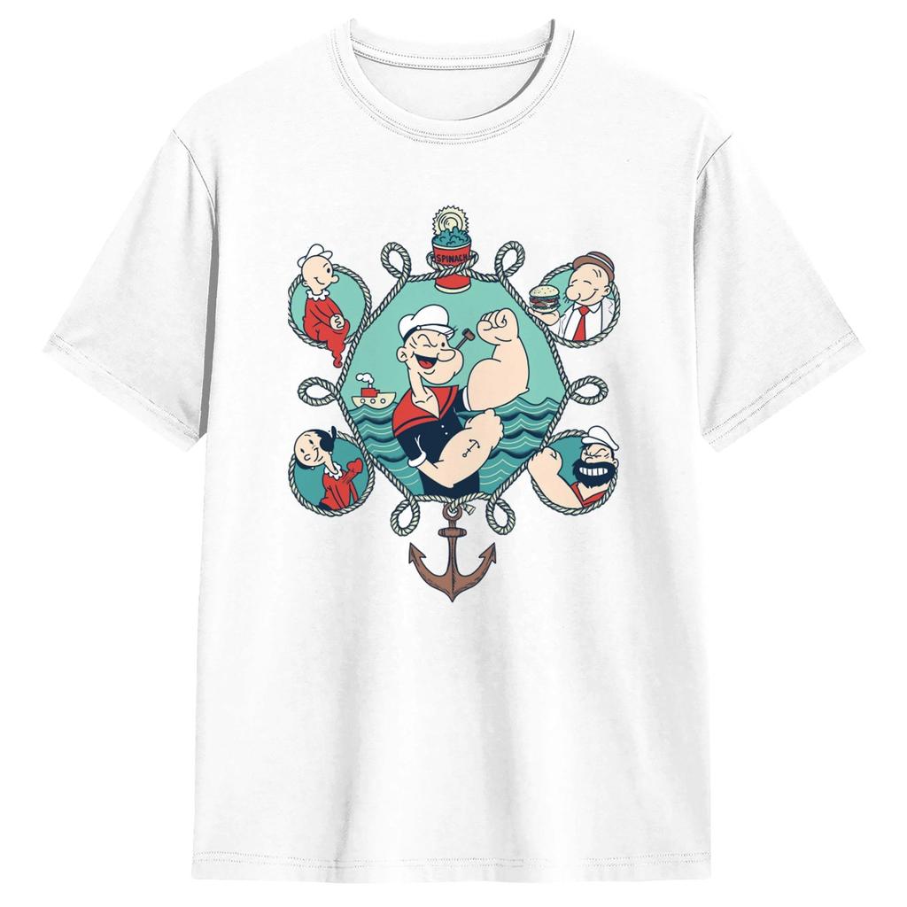T-shirt Popeye il Marinaio Estate T-shirt Popolari 100% Cotone Girocollo Taglia Grande 5XL Magliette Manica Corta Y2K Retro Top
