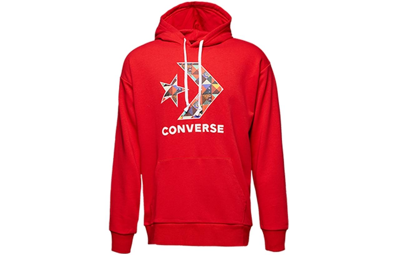 Converse Sweatshirts Men s Red Hooded Moderate Regular 10017833-A03 L