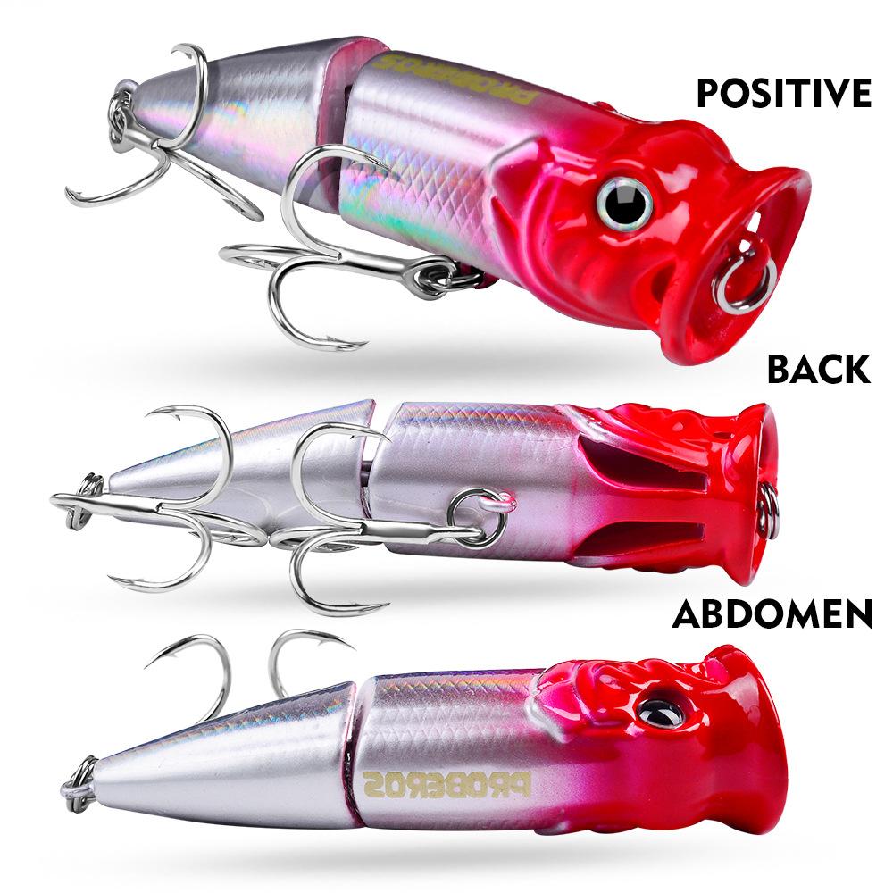 Floating Water Wave Climbing Road Subbait 7.3cm 11.5g Simulated Fish Bait Big Mouth Water System Poppa Bait Hard Bait