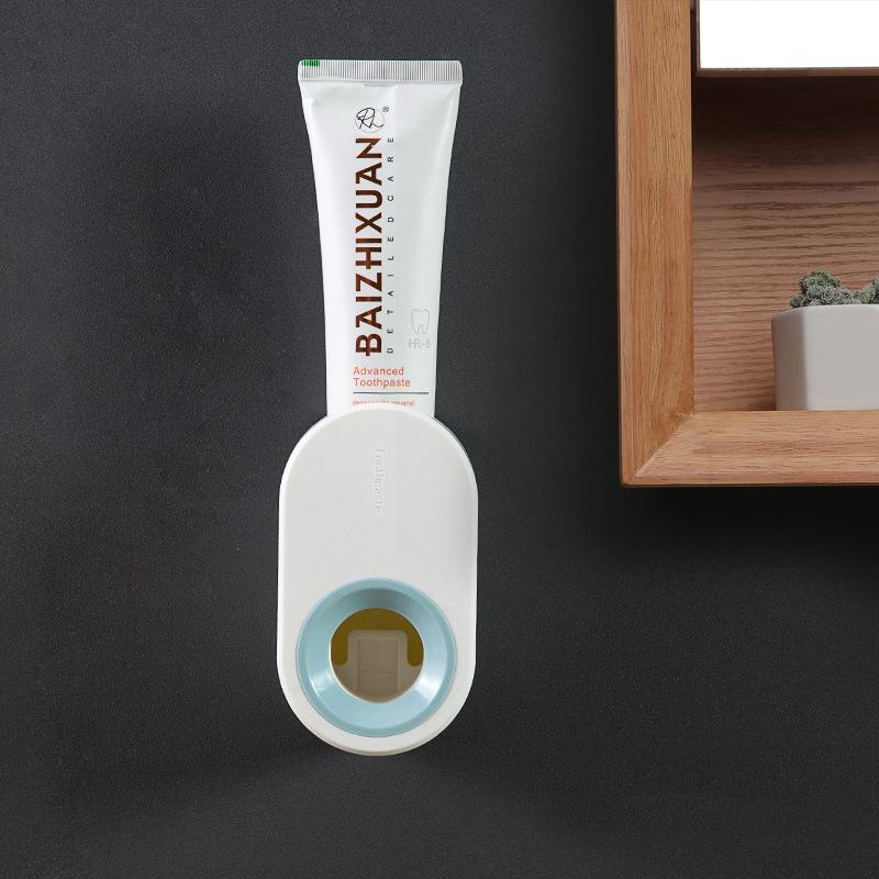 Fully Automatic Toothpaste Dispenser Hole Punched Toothbrush Toothpaste Storage Shelf Wall Hangers  Bathroom Accessories